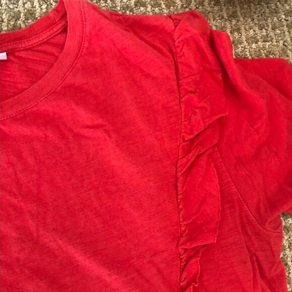 Levi's Red Ruffled T-Shirt - Picture 3 of 5